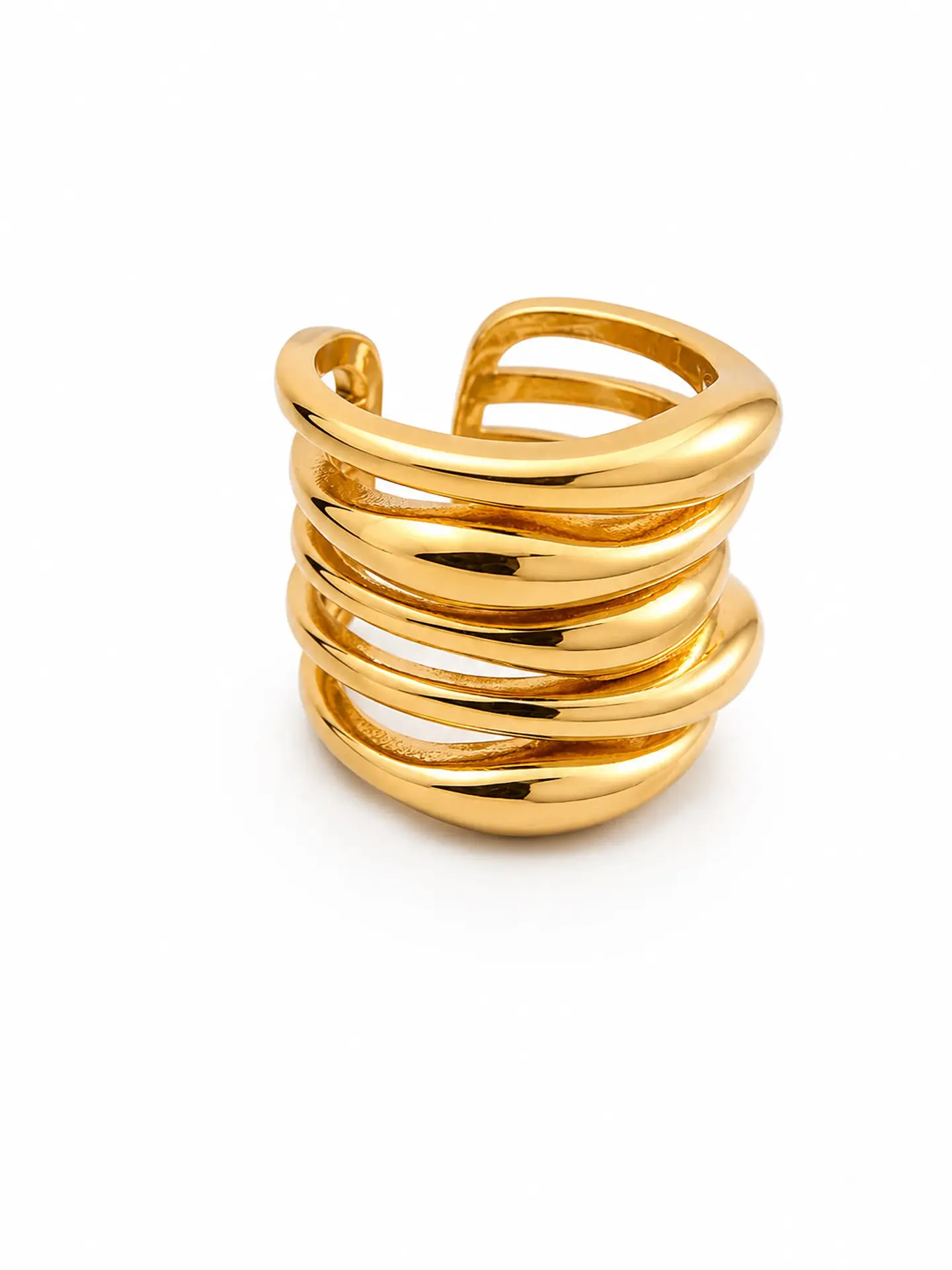 Anillo Espiral Dorado 1