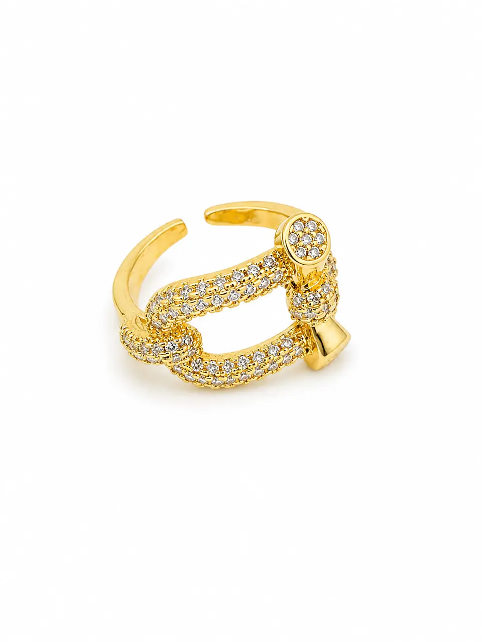 Anillo Eslabón Pavé 1