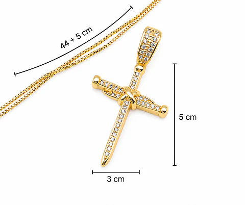 Collar Cruz Pavé