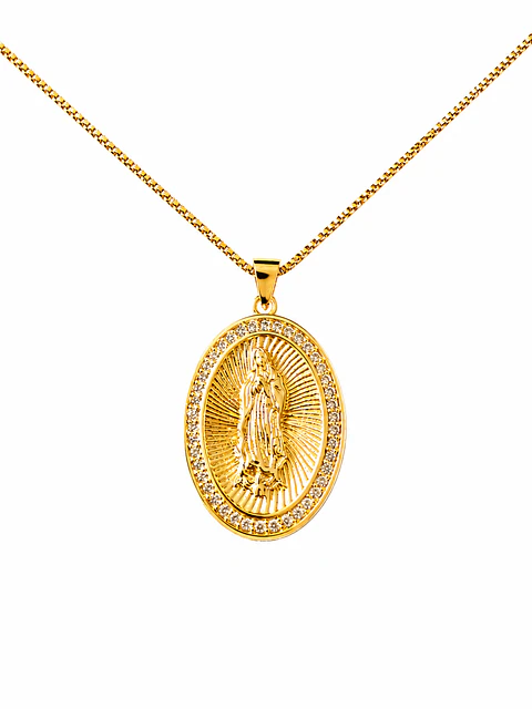Collar Virgen Milagrosa Oval