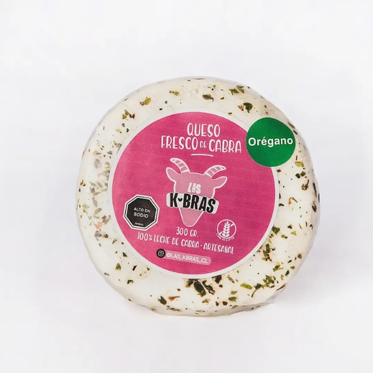 Queso Fresco  de Cabra Orégano & Oliva 300grs 1