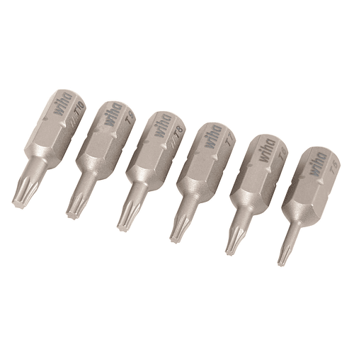 Juego de 6 puntas de inserción Torx - T5 - T10 x 25 mm