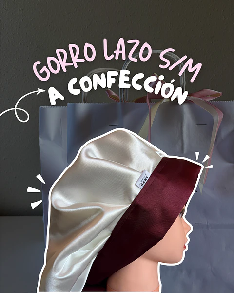 Gorro con lazo s/m - a confeccionar