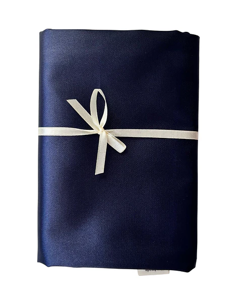 Fundas de satín 50x70 cm azul marino