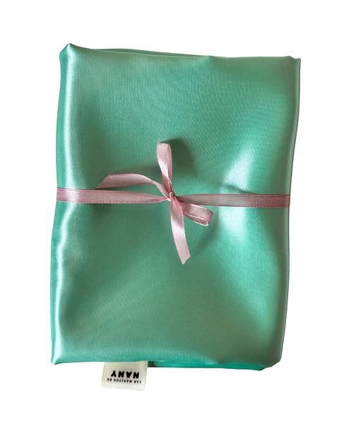 Fundas de satín 50x70 cm verde agua