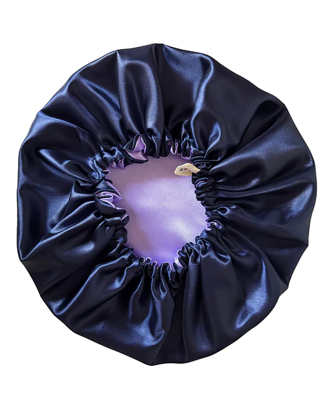 Gorro con elástico S/M morado/azul marino