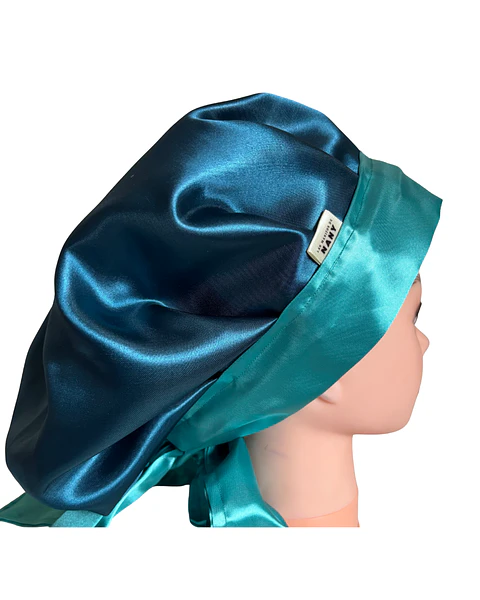Gorro con lazo S/M petróleo/esmeralda