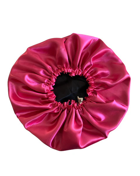 Gorro con elástico L/XL fucsia/negro