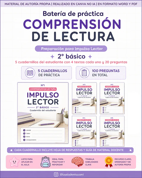 Batería Comprensión de Lectura – Impulso Lector 2° Básico