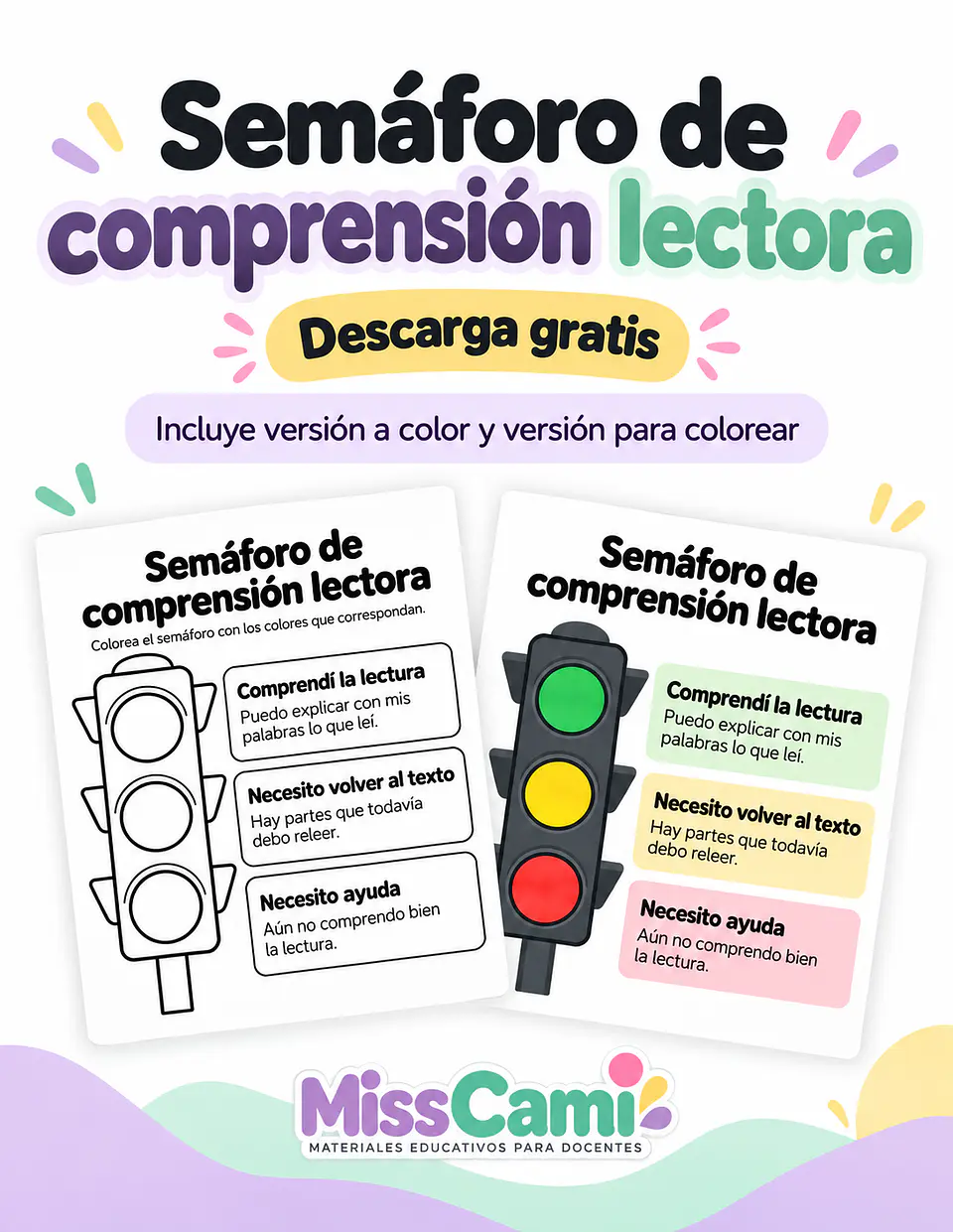 Semáforo de Comprensión Lectora | Recurso Gratis 1