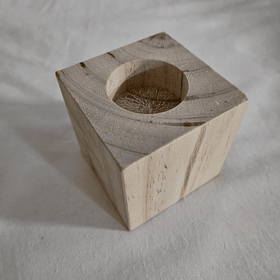Suporte de vela em cubo