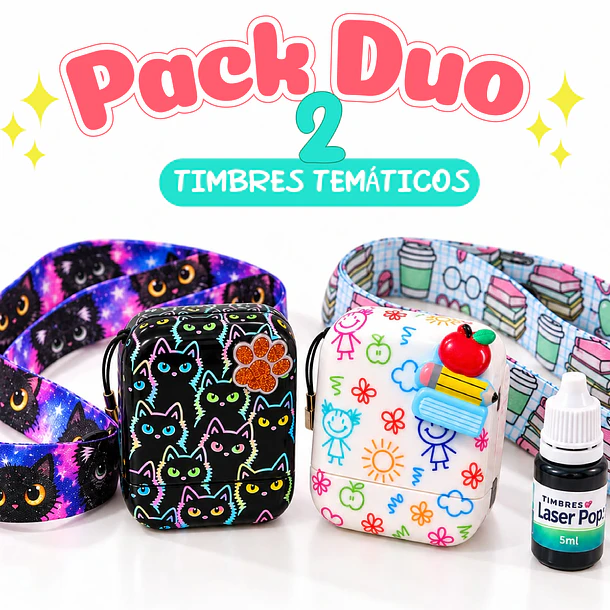 Pack Duo, 2 Timbres Temáticos Personalizados