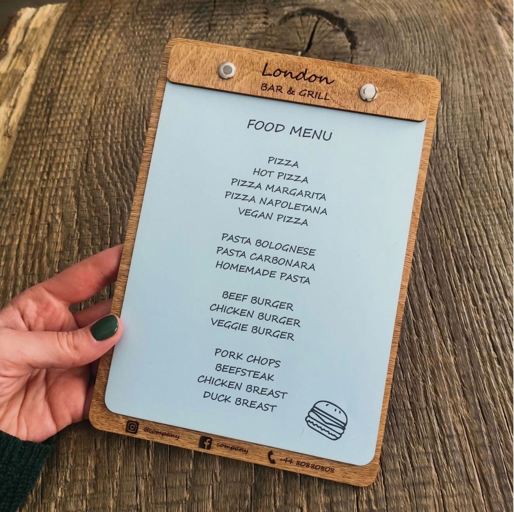 Bases Madeira Menu