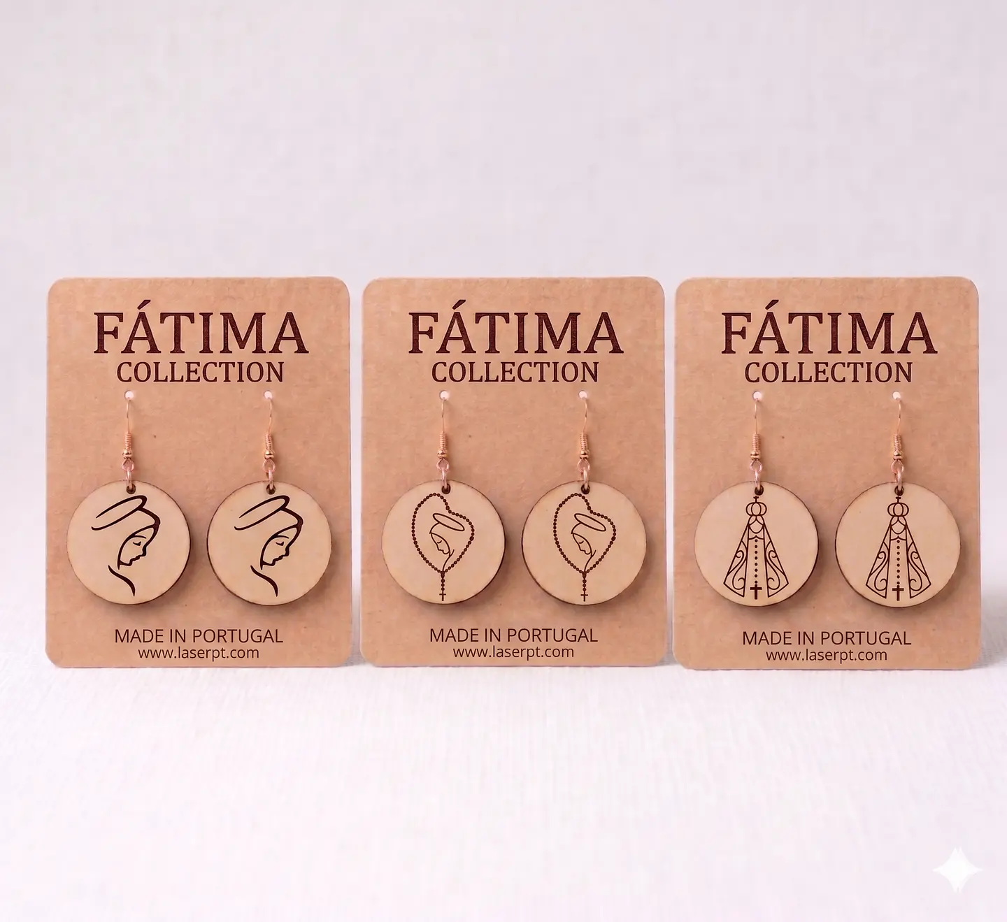 Brincos Par Fátima Collection Pack 3x 1