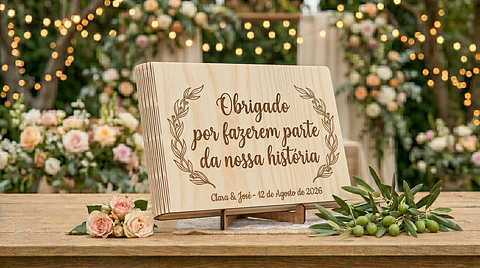 Livro de Agradecimento Madeira A4