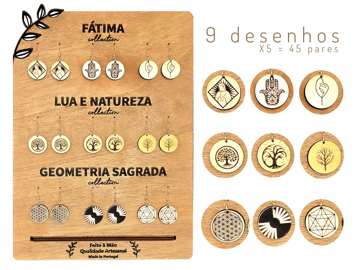 Kit de Promoção - Expositor ﻿e 45 Pares de brincos D22 personalizados  4