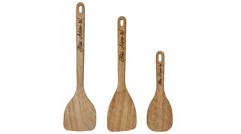 Conjunto de 3 Talheres Madeira Acácia