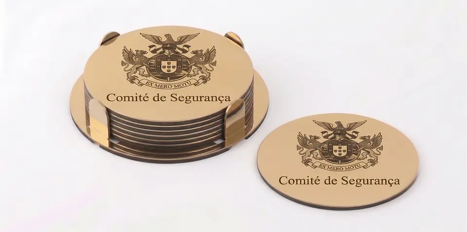 Bases Copos C/ Suporte Bronze 8.5 cm 6x 1