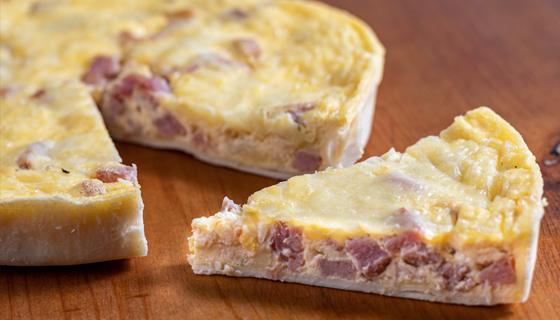 Quiche de Jamón, Queso y Tocino