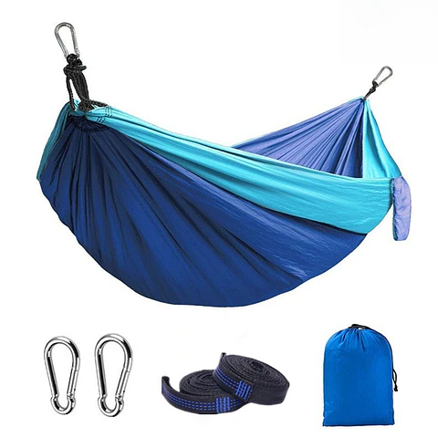 Colorful Camping Hammocks – Lightweight Nylon Hammock with Tree Straps