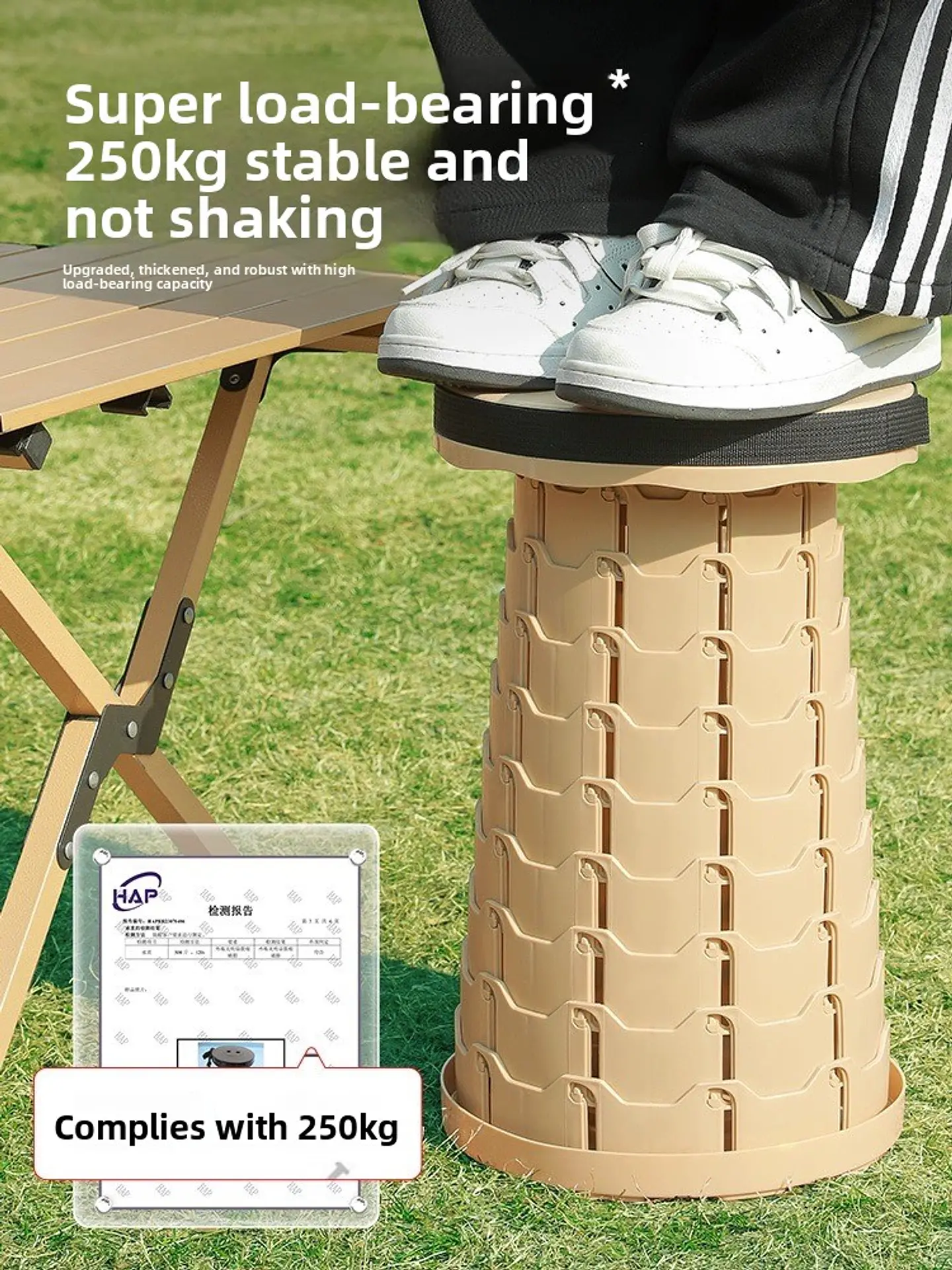 Upgraded Collapsible Stool: Ultra-Lightweight, Incredibly Sturdy! 2