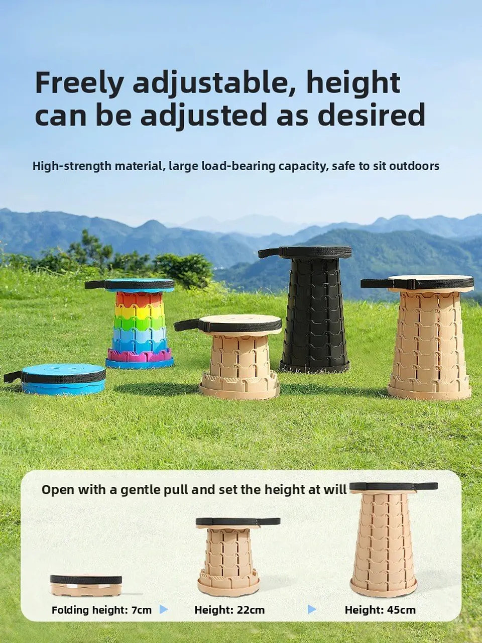 Upgraded Collapsible Stool: Ultra-Lightweight, Incredibly Sturdy! 3