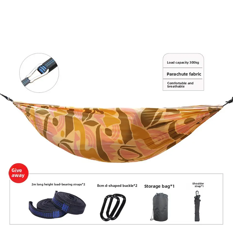 Colorful Camping Hammocks – Lightweight Nylon Hammock with Tree Straps 4