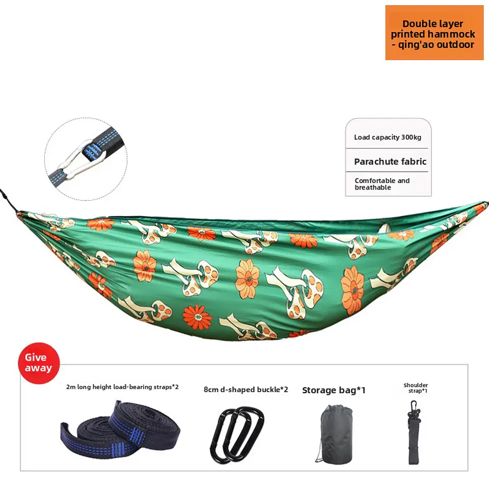 Colorful Camping Hammocks – Lightweight Nylon Hammock with Tree Straps 6
