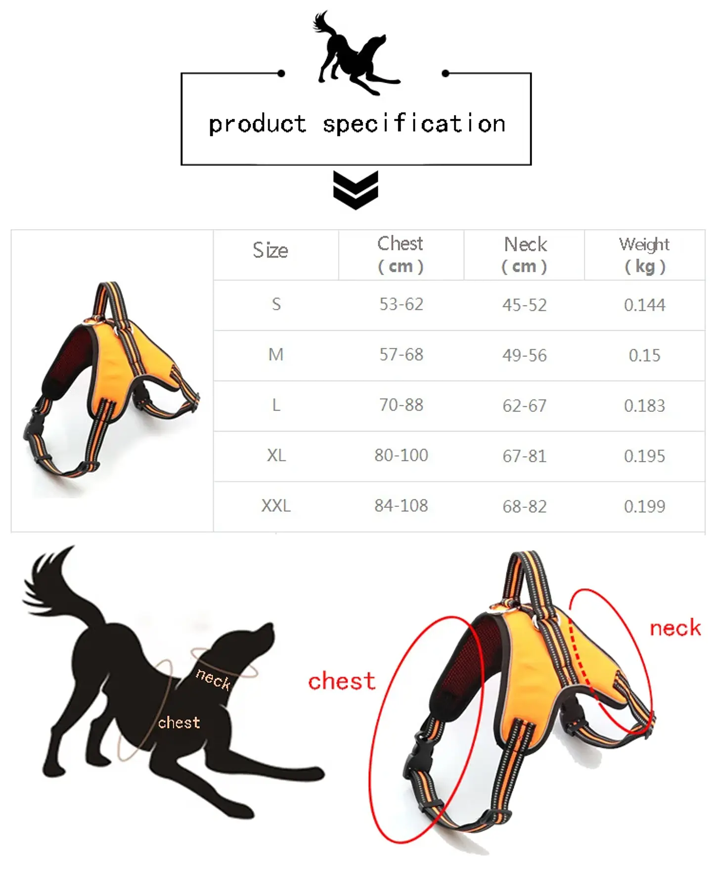 Dog Harness - Adjustable Reflective Vest with Handle 11