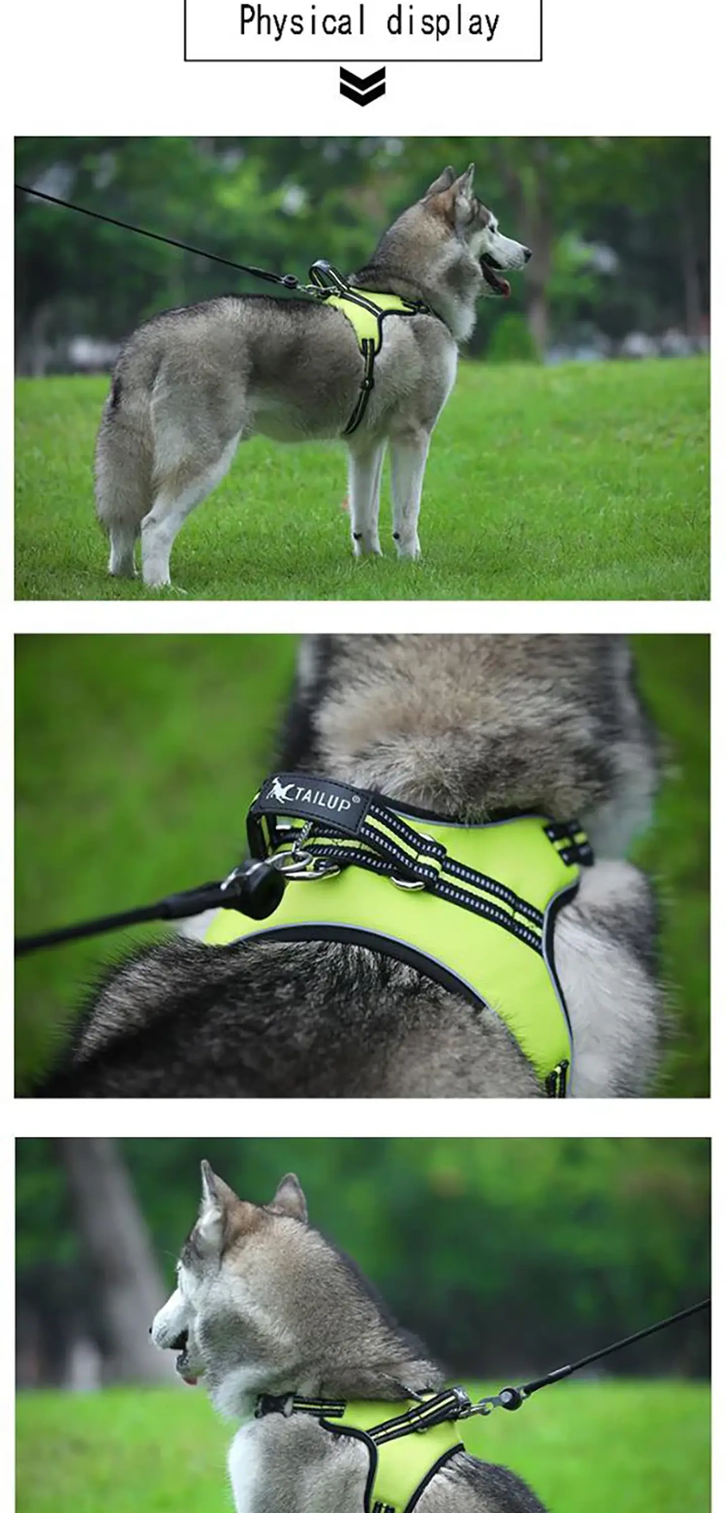 Dog Harness - Adjustable Reflective Vest with Handle 13