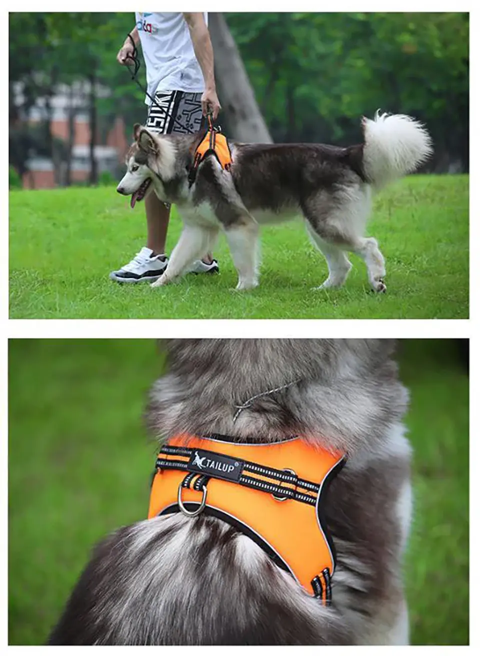 Dog Harness - Adjustable Reflective Vest with Handle 14
