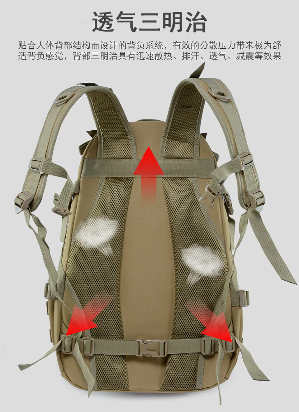 Classic Heavy-Duty Camping Mountaineering Tactical Backpack 11