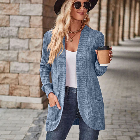 Long-Sleeve Cardigan Sweater