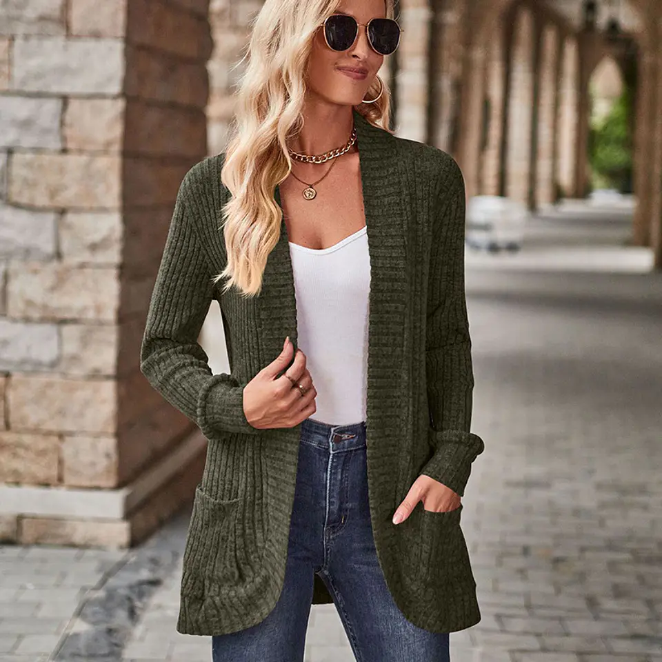 Long-Sleeve Cardigan Sweater 3