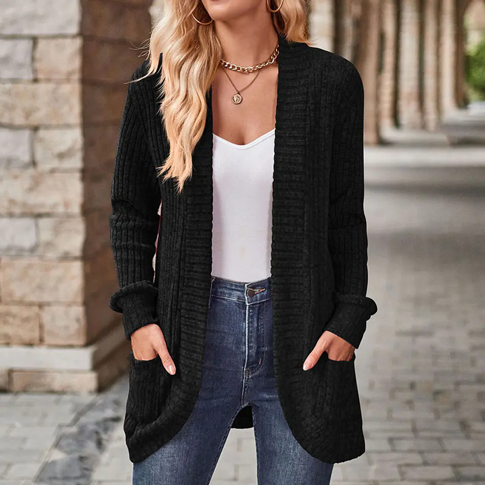 Long-Sleeve Cardigan Sweater 8