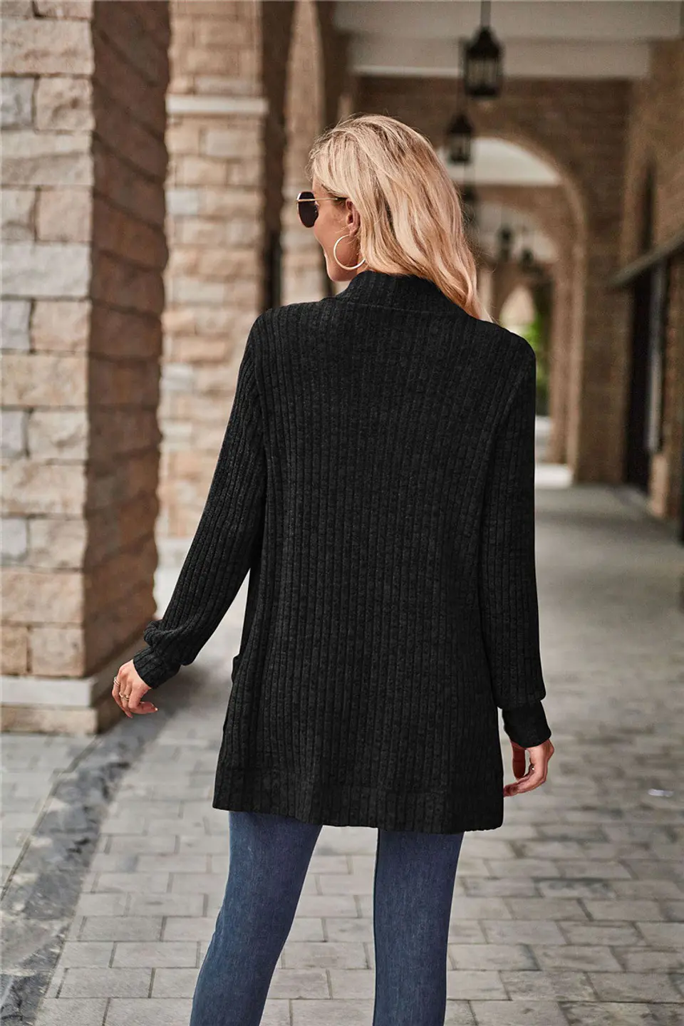 Long-Sleeve Cardigan Sweater 12