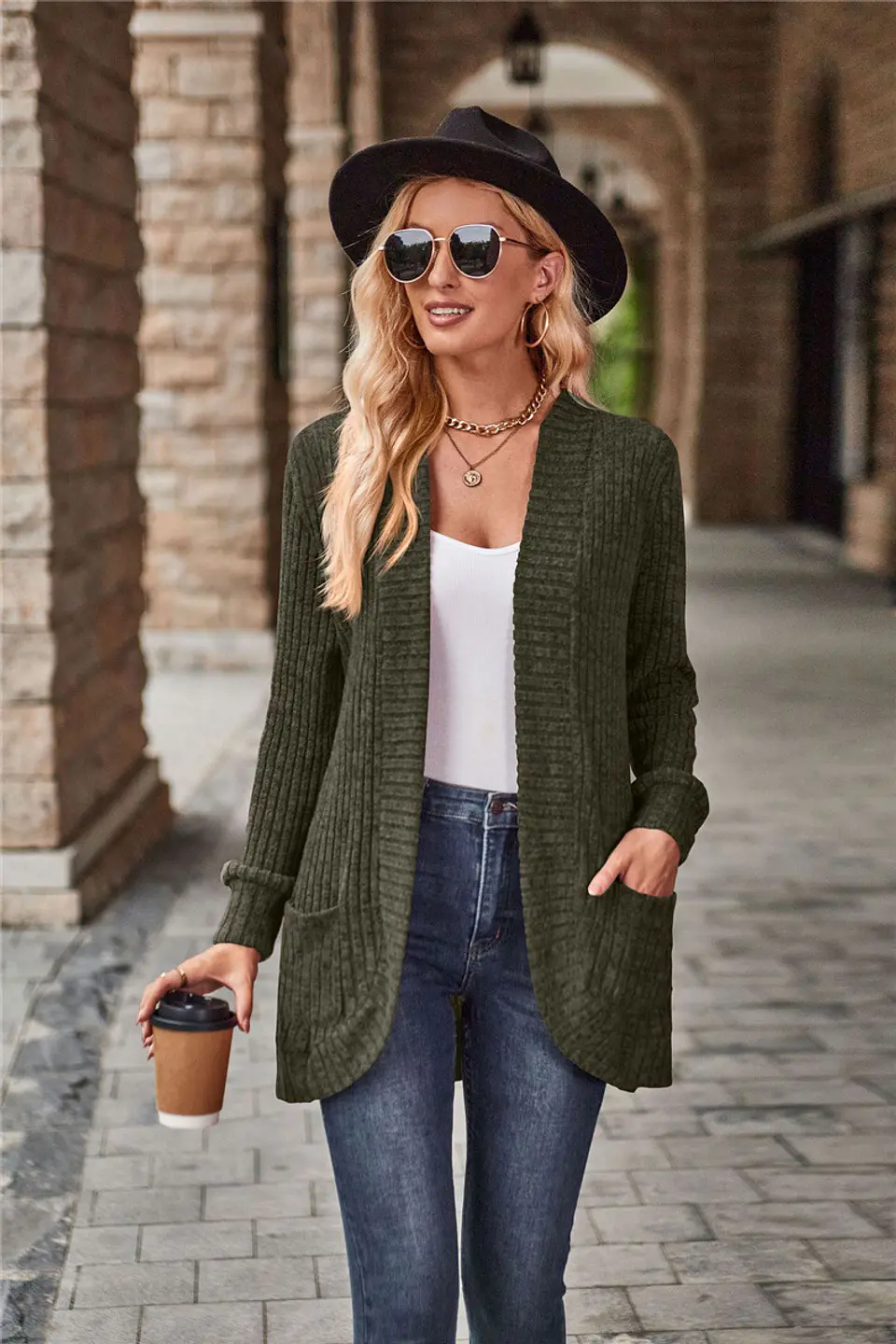 Long-Sleeve Cardigan Sweater 16