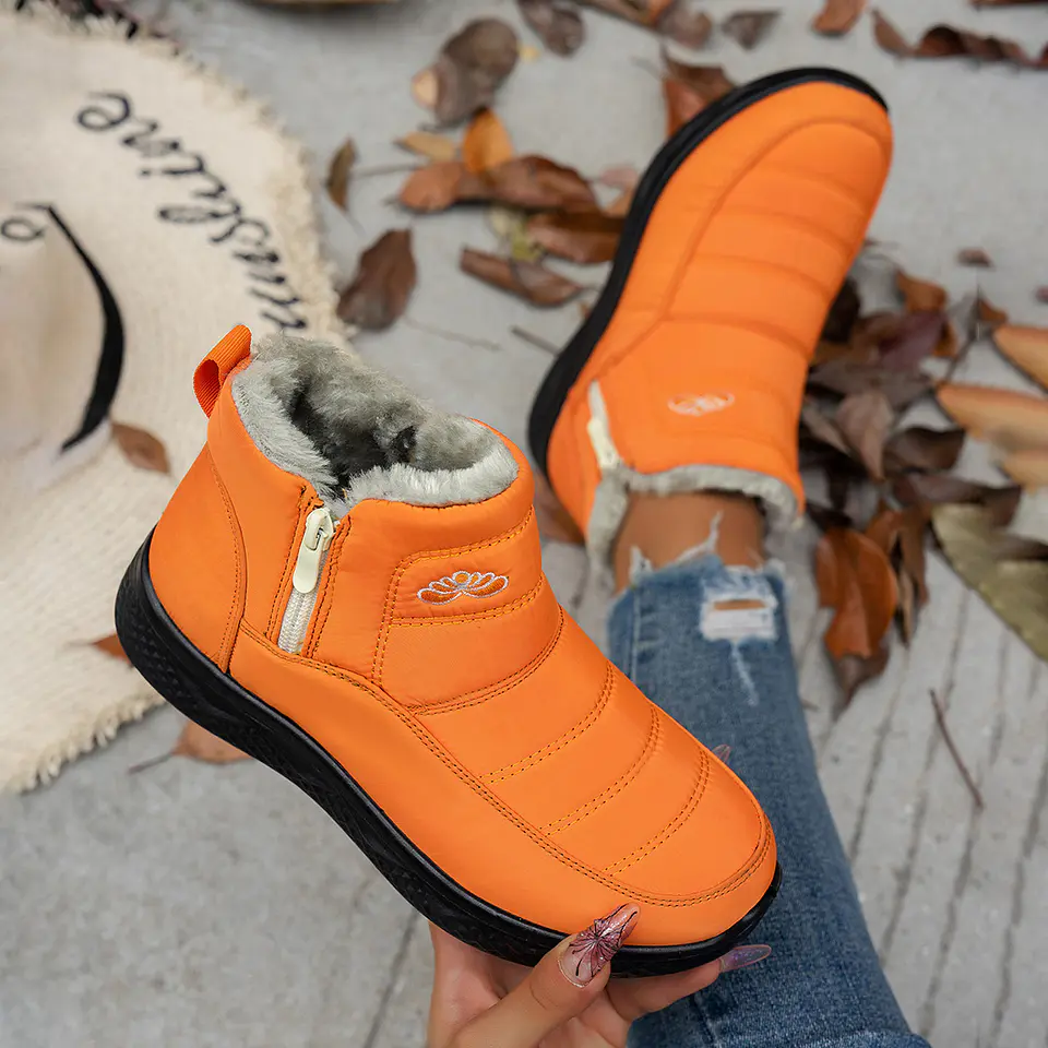 Winter Ankle Boots WIth Side Zipper: Colorful, Warm, Plush! 2