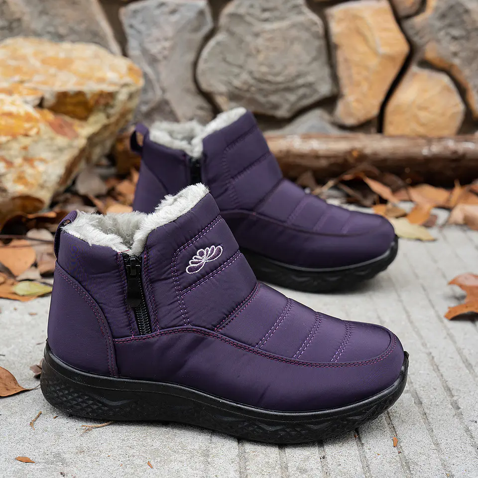 Winter Ankle Boots WIth Side Zipper: Colorful, Warm, Plush! 10