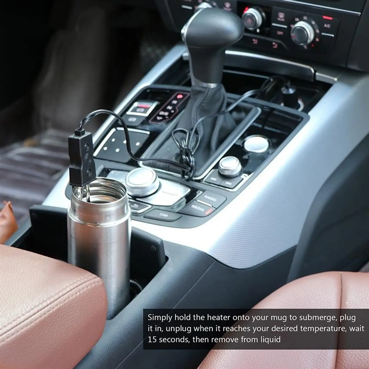 12V Immersion Drink Heater for Car: Quickly Heat Liquids On The Go 2