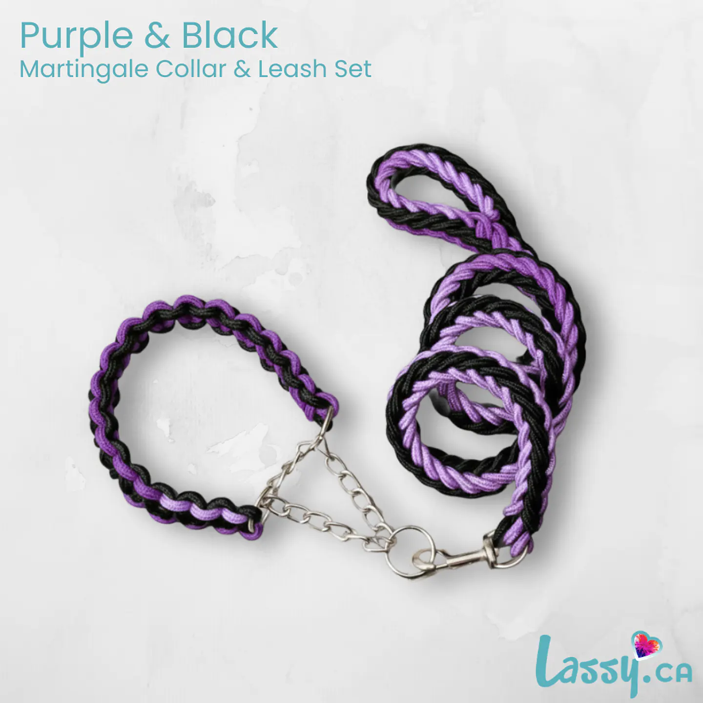 Braided Martingale Collar & Leash Set - 16 Colors! 6