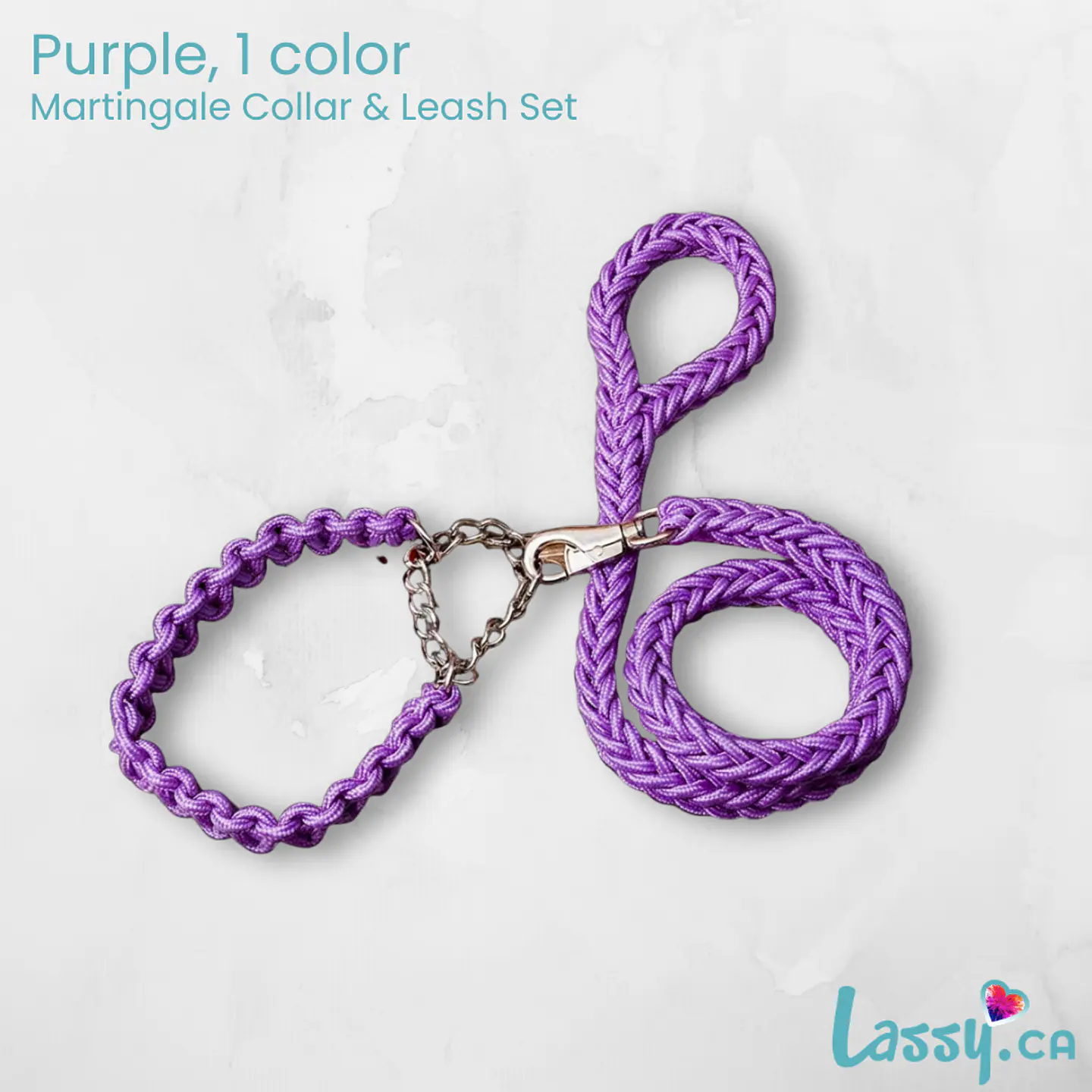 Braided Martingale Collar & Leash Set - 16 Colors! 7