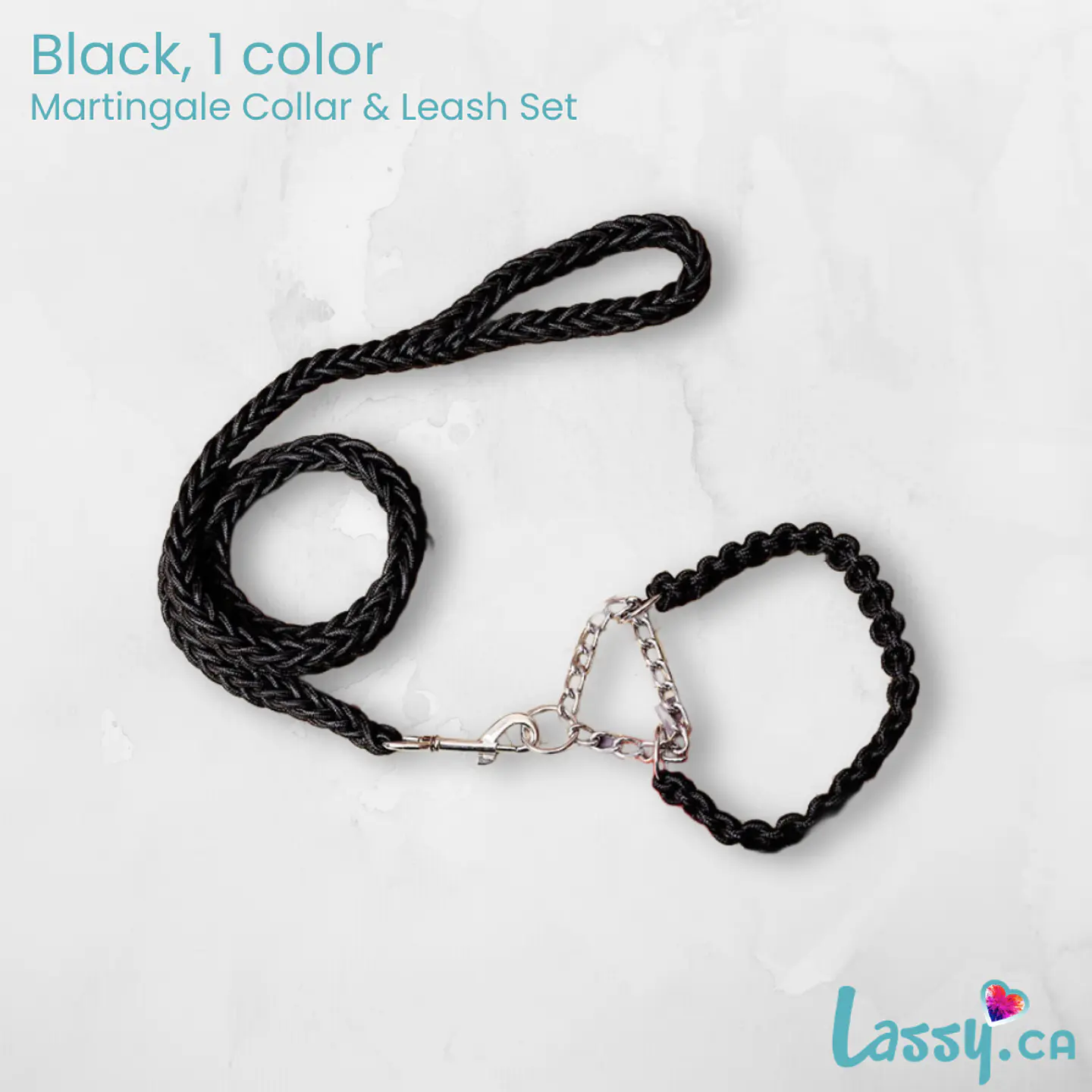 Braided Martingale Collar & Leash Set - 16 Colors! 13