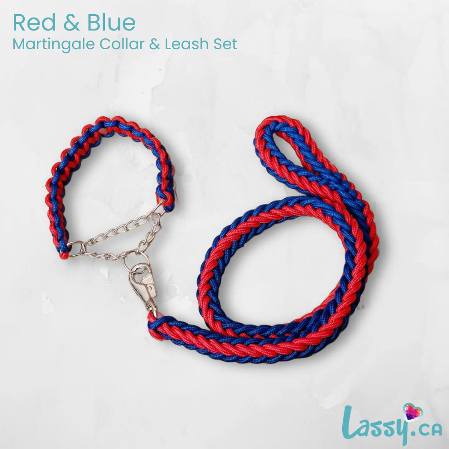 Braided Martingale Collar & Leash Set - 16 Colors! 17