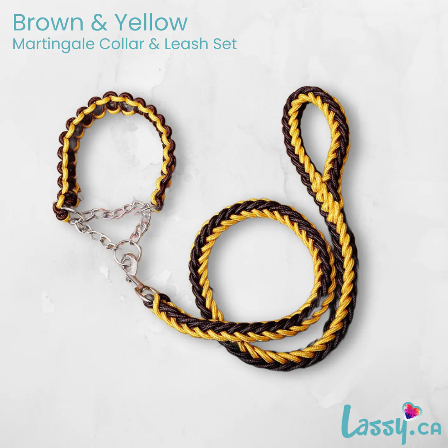 Braided Martingale Collar & Leash Set - 16 Colors! 18