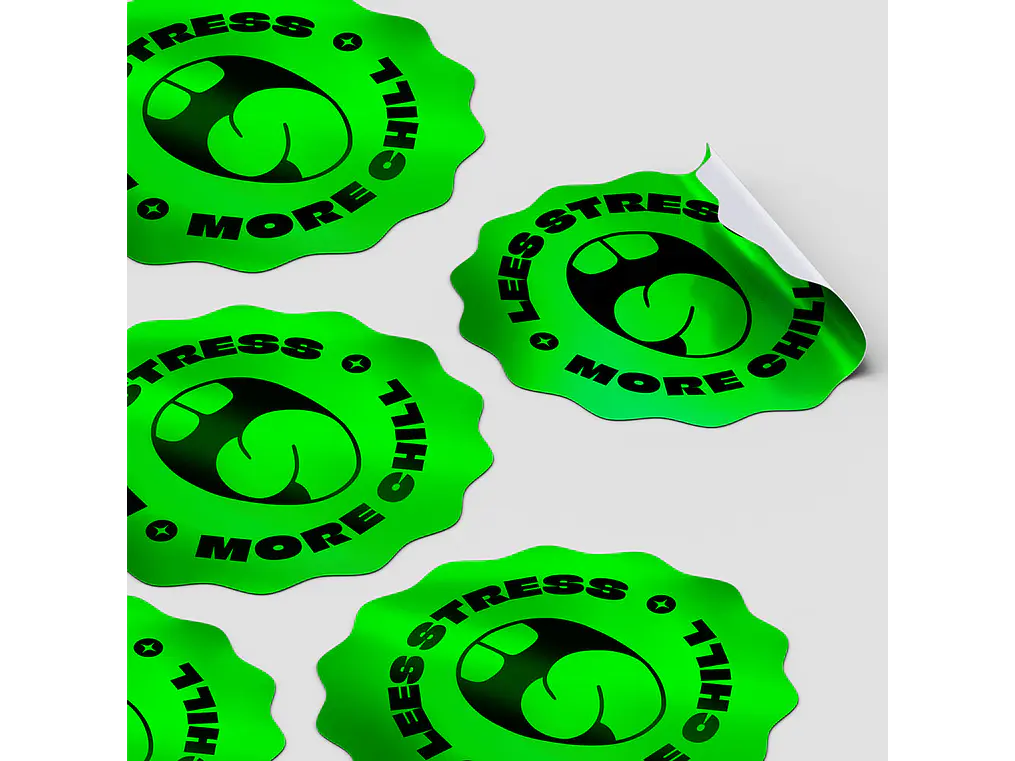 100 Stikers Troquelados 5x5cm  2