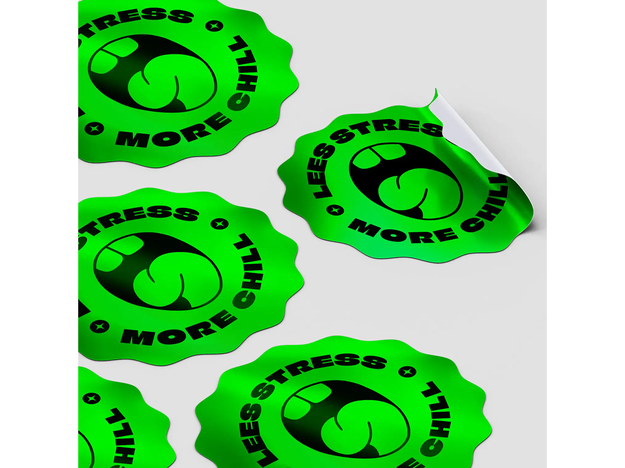 100 Stikers Troquelados 5x5cm  2