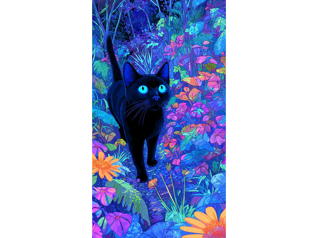 Black Cat Neon 1