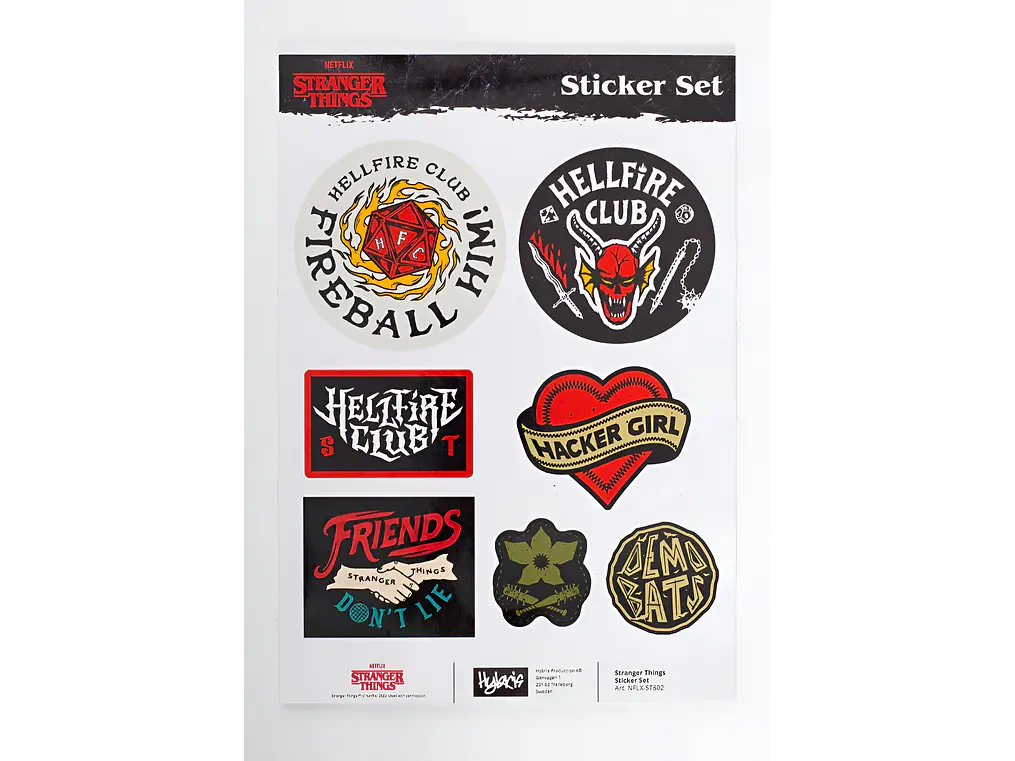 Stranger Things: Hellfire Club Sticker Set 1