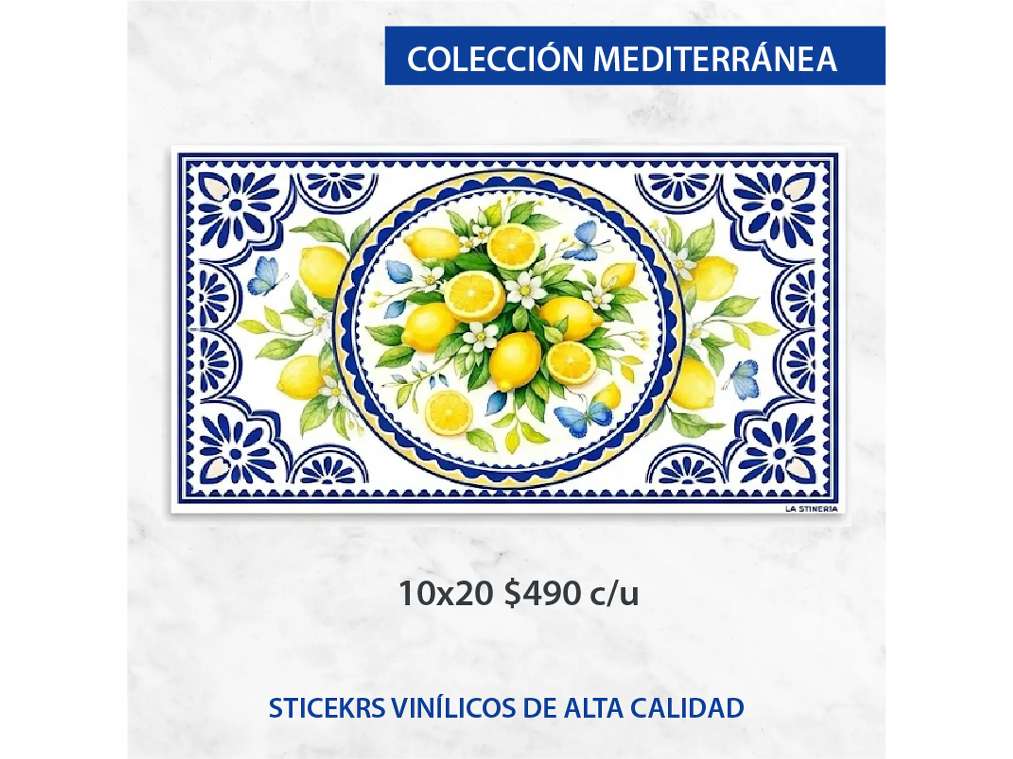 Sticker 'Citrus Wave' - Estilo Mayólica 3